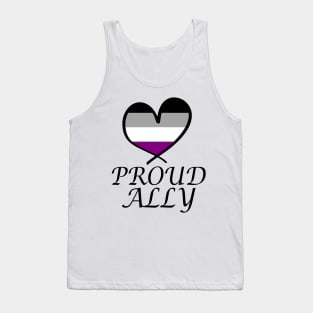 Proud Ally LGBT Gay Pride Month Asexual Flag Tank Top